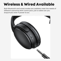 Auriculares con Bajos Extra, Cancelación de Ruido, Bluetooth V5.1, Diseño Plegable Inalámbrico, Auriculares Estéreo Inalámbricos para Deportes y Música