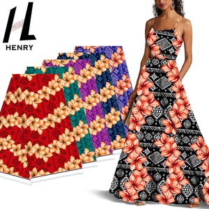 Prix d'usine bon marché 100% Polyester imprimé magnifique fleur Chuuk pour robe momu - Product Image 1