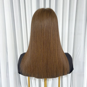 Listo para Enviar, Topper de Cabello Humano con Base de Seda de Doble Trama de 6.5x7 para Cabello Fino, Color Castaño Claro, Topper de Cabello Humano con Parte Superior de Seda para Mujer - Product Image 4