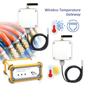 เซ็นเซอร์วัดอุณหภูมิไร้สาย RF จำนวน 2 ชุด, สัญญาณเตือนไร้สายสำหรับการตรวจสอบอุณหภูมิทางน้ำออก - Product Image 1
