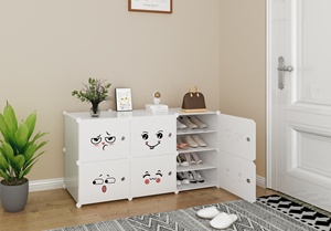 Semplice organizer per <span class=keywords><strong>scarpe</strong></span> in plastica abs bianco con porta portaoggetti in plastica per <span class=keywords><strong>scarpe</strong></span> scarpiera pieghevole in plastica - Product Image 4