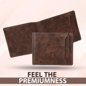 Cartera de Cuero Genuino para Hombre, Estilo Casual, con Forro de Lona, Personalizable - Product Image 5