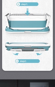 Vasca da Bagno Pieghevole di Lusso Autoportante 143CM con Coperchio, Portatile <span class=keywords><strong>per</strong></span> Adulti, in Plastica - Product Image 6