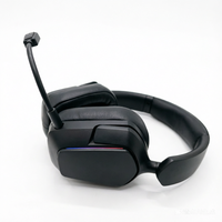 Casque de jeu OEM JL LDAC 2.4G+BT 5.3 triple mode avec éclairage RGB, décoration magnétique et design pliable, indicateur de batterie LED