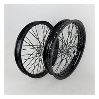 Roues Supermoto 17 pouces 17x1.6 17x2.15, moyeux et jantes en aluminium CNC pour moto électrique tout-terrain haute performance, jeu de roues pour route