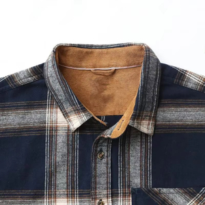 Chemise en flanelle à carreaux décontractée de haute qualité, prix de gros bon marché et chemise à carreaux décontractée de haute qualité pour hommes - Product Image 3