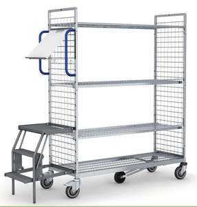 भारी-शुल्क इस्पात फोल्डिंग मोबाइल लॉजिस्टिक्स ट्रॉली एक्सप्रेस भंडारण भंडारण पिंजरे गोदाम का उपयोग कारोबार कार्ट्स पैलेट जस्ती जस्ती - Product Image 2