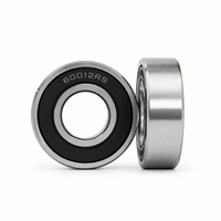 Roulement à billes à gorge profonde en acier chromé 6001-2RS, précision P0, 12x28x8mm, étanchéité en caoutchouc, pour moteur, pompe et machines