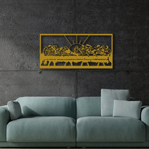 Jesus Last Supper Metal Wall Decor Christian Metal Gift Da Vinci Artwork Home Wall Art decorazione Da parete in metallo - Product Image 4