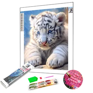 DIY 5D mignon tigre bébé couverture complète diamant peinture à la main strass diamant peinture décoration de la maison