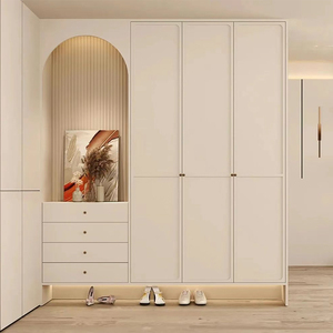 Luce moderna di lusso minimalista ecologico legno porta scorrevole tipo di armadio camera da letto - Product Image 3