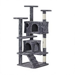 Torre de Madera de Lujo para Gatos con 4+ Niveles, Fácil Montaje, Poste para Rascarse y Rascador, Embalaje de Cartón Ecológico - Product Image 3