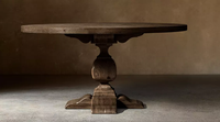 Tables de salle à manger vintage de style français personnalisées Rhoohill, style américain, table ronde en bois massif