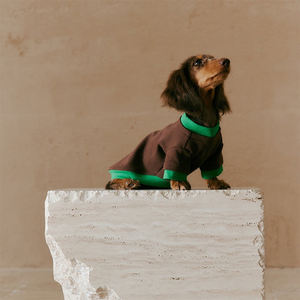 Qiqu perlengkapan hewan peliharaan miniatur desainer baru kustom kaus anjing lapisan ganda palsu <span class=keywords><strong>Dachshund</strong></span> kaus anjing untuk anjing sosis - Product Image 6