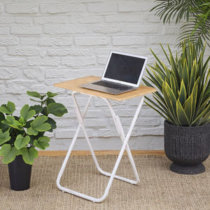 モダンシンプルポータブル折りたたみ小型デスク木制コンピュータテーブルと椅子ロングレジャーストールテーブル - Product Image 3