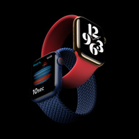 Jam Tangan Pintar Seri 6 40mm Layar OLED Selalu Aktif GPS Pemantau Detak Jantung Pelacak Kebugaran Kompas Desain Persegi Tali Silikon Email