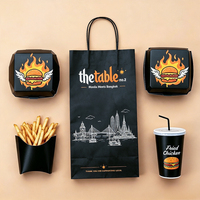 Sacs en papier kraft personnalisés écologiques et recyclables avec poignée, qualité alimentaire, jetables, pour courses et plats à emporter