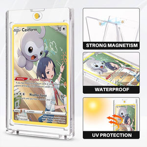 磁性交易运动卡座一键式防紫外线保护盒，适用于35pt卡Yugion一体式戳球展示架 - Product Image 3