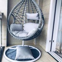 Fauteuil suspendu en osier Yilin 2023, chaise hamac œuf, écologique, moderne, pour extérieur, imprimé sérigraphié, mobilier d'entrepôt YL-JJ202