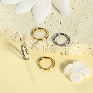 Piercing de Nariz de Aleación de Titanio G23 con Incrustaciones de Zirconia, Joyería Corporal, Gancho de Oreja para Mujer, Versátil, Venta Individual - Product Image 3