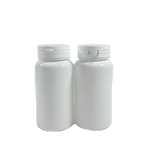 100 mL HDPE White Plastic Medicine Vitamin Capsule Screw Cap Pill <b>Bottle</b> with Screen Printing - Product Image 1
