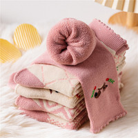 Chaussettes 5 paires par douzaine Série 4 Chaussettes douces Chaussettes d'hiver épaisses en éponge