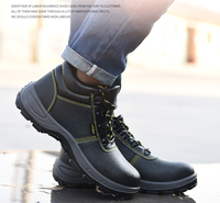 Zapatos de seguridad para hombre, botas de trabajo antiimpacto para obras de construcción, puntera de acero, resistentes al agua, antideslizantes y a prueba de pinchazos