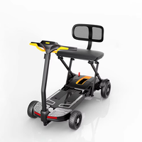 Scooter électrique à 4 roues pliable avec cadre en alliage d'aluminium, moteur sans balais 120W, batterie au lithium 24V 6.6Ah