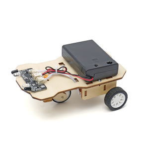 Kit Auto Robot con Sensore Intelligente, Progetto di Ingegneria Pratico, Veicolo in Compensato Tagliato al Laser, Giocattolo Educativo Montessori <span class=keywords><strong>per</strong></span> Bambini, Regalo di Compleanno - Product Image 3