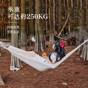 เปลญวนผ้าใบ ZYK สำหรับกลางแจ้ง รับน้ำหนักได้ 300 กก. ดีไซน์เรียบง่าย ทนทาน เหมาะสำหรับการตั้งแคมป์และพักผ่อน - Product Image 2