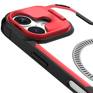 Étui de téléphone magnétique avec support d'appareil photo, résistant aux chocs, étanche, en TPU+PC, aimant N52, design fin transparent, charge sans fil - Product Image 3