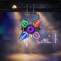 Projecteur LED Effet Scène Effet Œil d'Abeille 350W, 4*60W Jaune Doré, 48*3W RGB, 6*12W RGBW pour DJ, Disco, Mariage, Fête, Éclairage Scénique