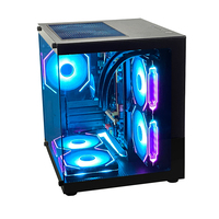 PCOOLING Venta caliente Micro Atx Computer Case & Tower para gabinete de juegos de PC de escritorio con vidrio templado