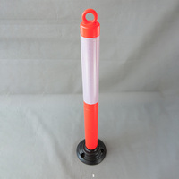 Poteau de Sécurité Routière Réfléchissant Flexible Topsafe 47 Pouces O-Top Pe, Diviseur de Voie, Délimiteur, Bollard