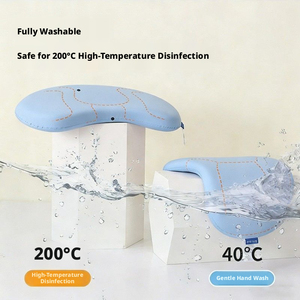 Oreiller pour bébé personnalisable en caoutchouc de silicone tressé, protection du cou, style américain, pour couchage latéral et dorsal, avec garnissage en fibres, idéal pour les fêtes - Product Image 3