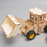 Montacargas Solar de Juguete, Modelo Hecho a Mano, Ecológico, Corte Láser, Fácil Montaje, Material Didáctico Escolar