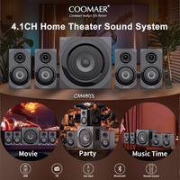 Trust Gaming 21738 GXT 658 Tytan 5.1 Surround PC Speakers Subwoofer LED Lighting Sound System Laptop Konsol TV Plastik Hitam