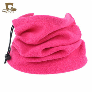 Winter Fleece <b>Neck</b> <b>Warmer</b> Multi Functional Drawstring Face Mask For Outdoor Sports Cycling Autumn Winter Use - Product Image 3