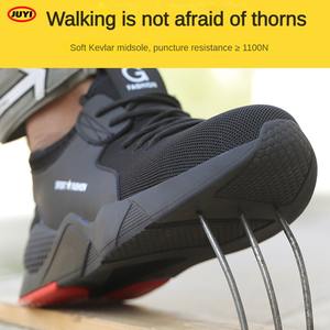 Bottes de trekking tactiques, respirantes et résistantes, pour le travail, pour les sports d'extérieur, étanches, avec bout en acier, et sécurité - Product Image 5