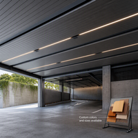Plafond en aluminium à lattes clipsables, couleur personnalisée, pour auvent de passerelle extérieure