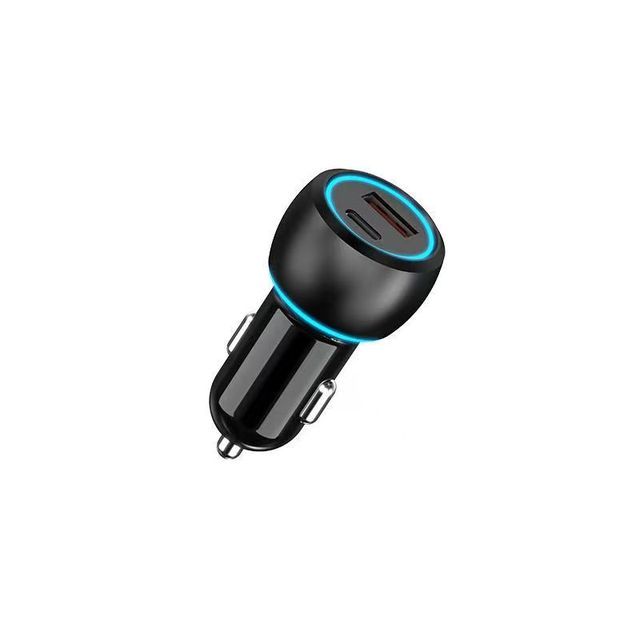 Aluminum car charger wholesale PD30W usb a type c 45w 20V with short circuit protection fast charging phone car charger