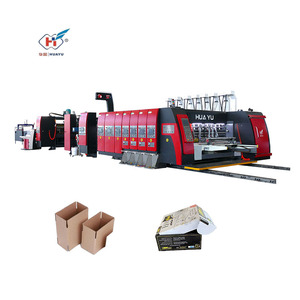 Nhà Máy HS-B giá New tự động carton sóng hộp bánh Pizza làm hộp máy in slotter chết Cutter thư mục gluer dây chuyền sản xuất - Product Image 1
