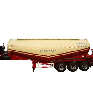 40ton Filipinas Polvo Transporte a granel Cemento Cisterna Semi Remolque Material Transporte Bulker Silo Carrier Bulk