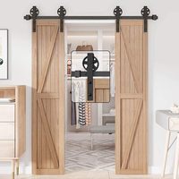 Rail de porte coulissante de ménage américain Quincaillerie de porte de grange en bois amovible Accessoires