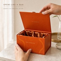 Boîte cadeau pour bougies personnalisée avec logo, 2 pièces, avec couvercle magnétique et doublure en satin pour bougies parfumées dans un bocal en verre ambré, vente en gros