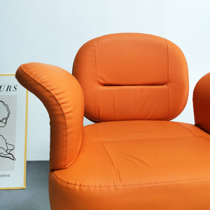 <span class=keywords><strong>Chaise</strong></span> de salon de coiffure moderne avec pompe hydraulique et repose-pieds en acier chromé, mobilier de salon extérieur en métal pour la beauté et le coiffage - Product Image 6