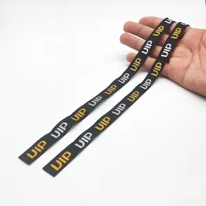 Ten-cent Promotion Gift Custom Logo Wholesale Event Festival Wristbands Woven Polyester Bracelets Fabric Wrist Bands