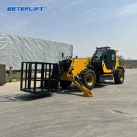 Neuer Diesel 4WD Kompakt-Teleskoplader 2,5 Tonnen Hubkraft 6m Teleskopstapler mit Personenkorb für Höhenarbeiten