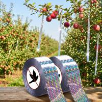 Ruban répulsif pour oiseaux holographique OEM, double face réfléchissant, pour la protection des oiseaux dans les jardins, les fermes et les vergers