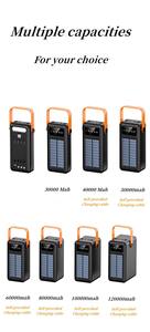 Anpassbare Powerbank 50000mAh 30000mAh Solar-Powerbank für Outdoor mit LED-Leuchten Neue 6Ah Powerstation mit Kabel Inklusive - Product Image 4
